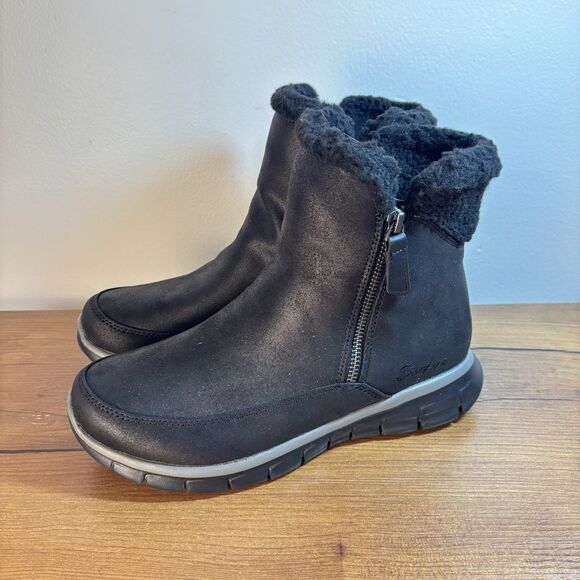 Skechers Z19125 Women's Black Textile Synergy Collab Zip Up Booties Size US 8 M - Picture 1 of 8